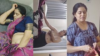 Shy Telugu MoM Nude – Captured Leaked By Her Son Clip