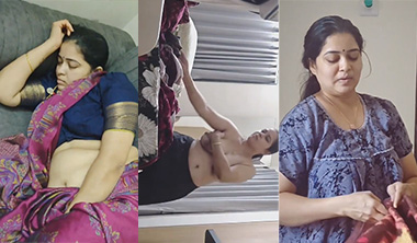 Shy Telugu MoM Nude – Captured Leaked By Her Son Clip