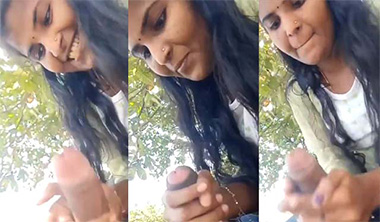 Dusky Tamil Girl Sucking Outdoor Lover Dick Leaked Nude