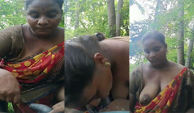 South Paid Mallu Aunty Blowjob – Riding in Jungle Sex